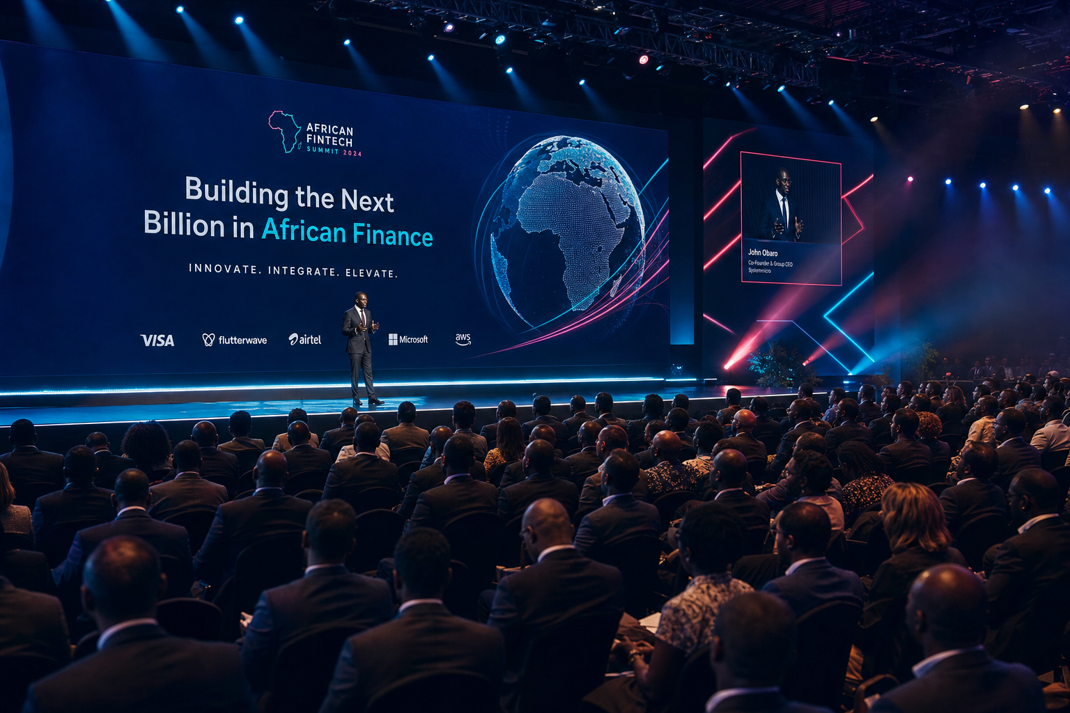 The Fintech Event — scène et audience de dirigeants